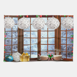 Toalla de cocina de nieve para navidades