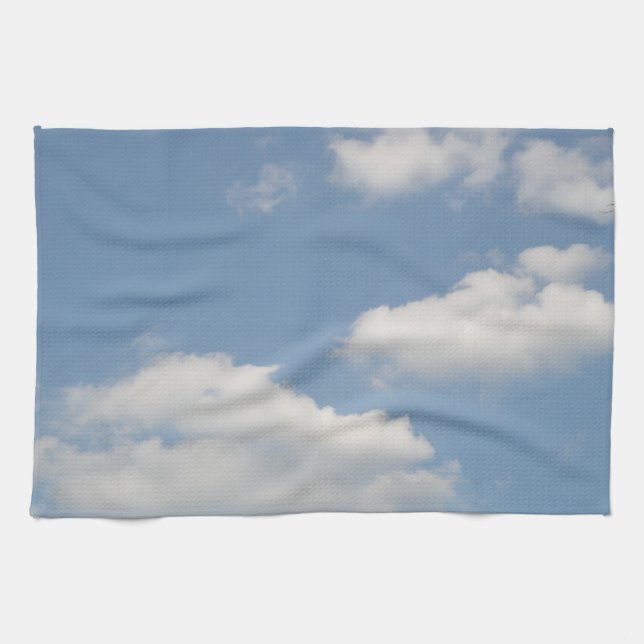 Toalla de Cocina de Nubes Cumulus Suaves (Horizontal)