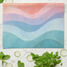 Toalla de cocina de onda neutral moderna – Minimal