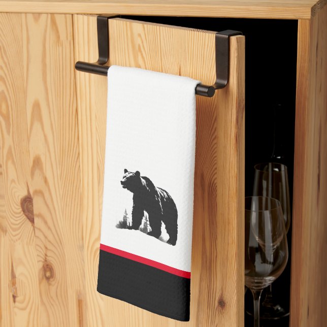 Toalla de cocina de oso (Pliegue de tercios)