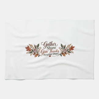 Toalla de cocina de otoño Dar Gracias