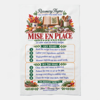 Toalla de cocina de otoño Rosemary Thyme Mise en P
