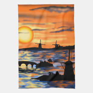 Toalla de cocina de paisajes de Sea Sunrise