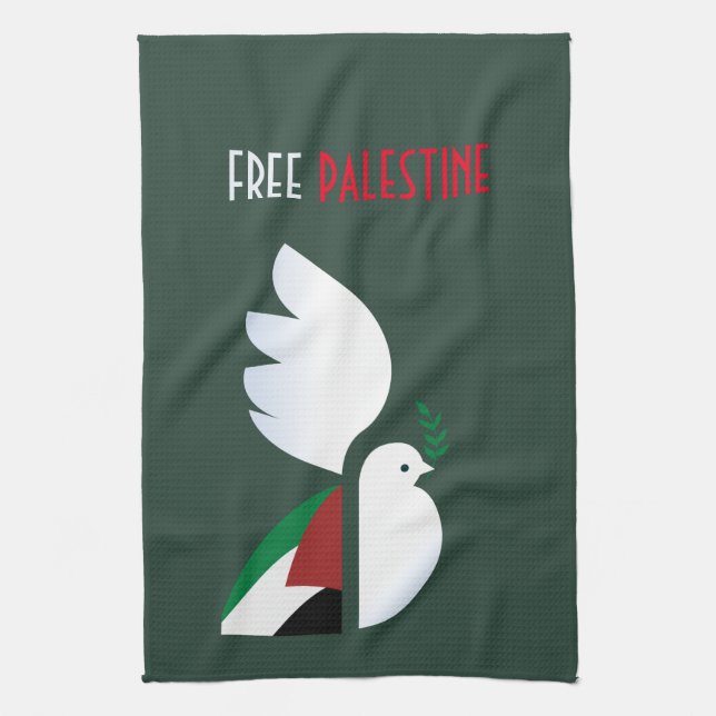 Toalla de cocina de Palestina libre - Solidaridad (Vertical)