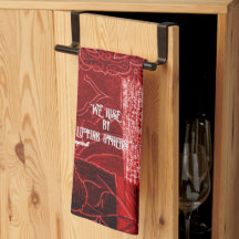 Toalla de cocina de patchwork rojo Rise by Lifting
