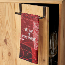 Toalla de cocina de patchwork rojo Rise by Lifting