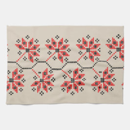 Toalla de cocina de patrón de bordado ucraniano