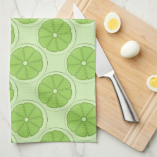 Toalla de cocina de patrón de cal verde