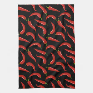 Toalla de cocina de patrón de pepino infantil rojo