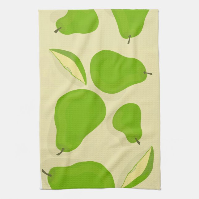 Toalla de cocina de pera verde (Vertical)