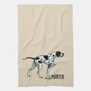 Toalla de cocina de perro puntero en inglés
