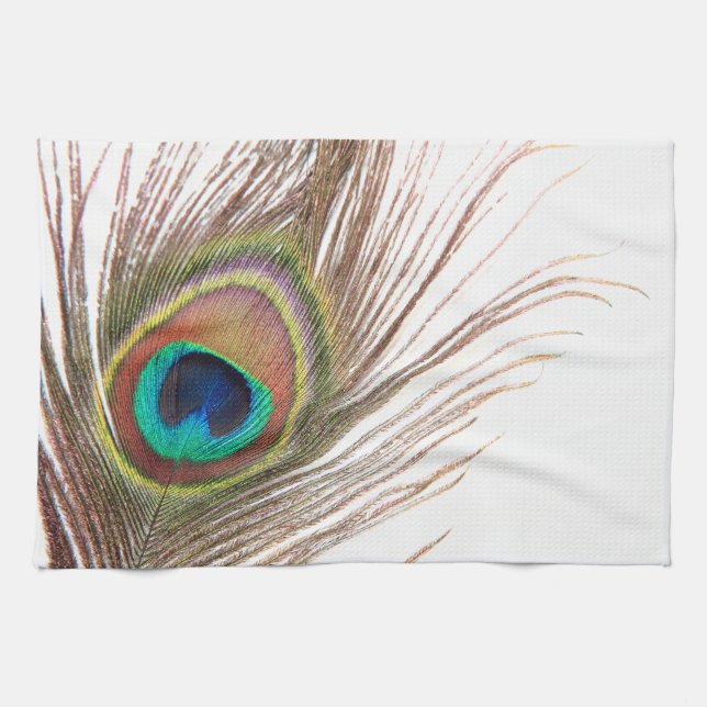 Toalla de cocina de piel de pavo real (Horizontal)