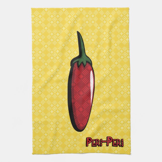 Toalla de cocina de pimiento Peri-Peri Chili (Vertical)