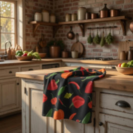 Toalla de cocina de pimientos picantes