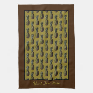Toalla de cocina de piña - Personalización opcio