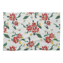 Toalla de cocina de poinsettias para todas las est