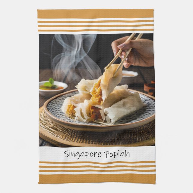 Toalla de cocina de Popiah de Singapur (Vertical)