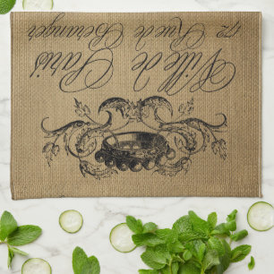 Toalla de cocina de postal francesa