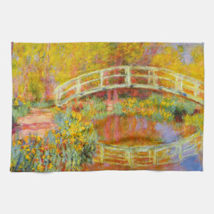Toalla de cocina de puente japonesa monet