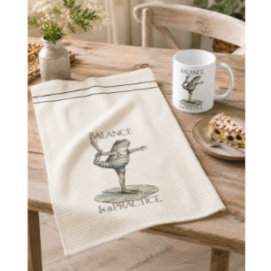 Toalla de cocina de rana caprichosa La práctica de