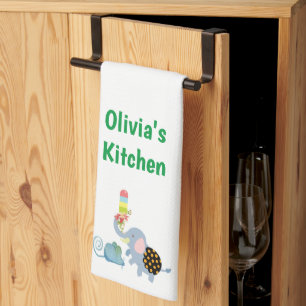 Toalla de cocina de ratón elefante con crema de hi