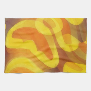 Toalla de cocina de rebanada de naranja abstracta