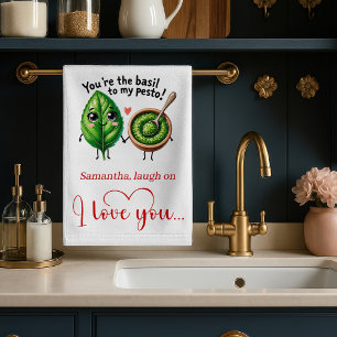 Toalla de cocina de regalo de amor personalizada C