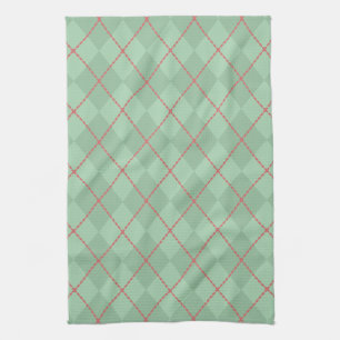 Toalla de cocina de regalo de Navidad Argyle vinta