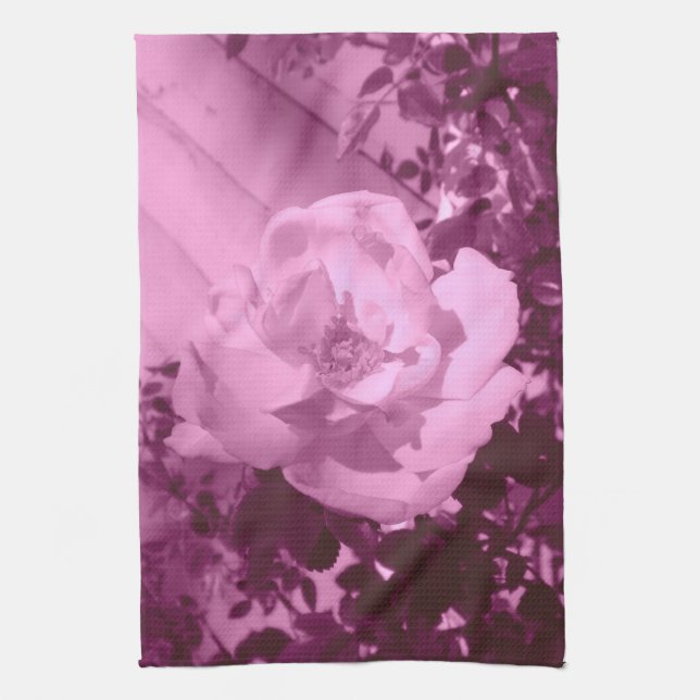 Toalla de cocina de Rosa rosa (Vertical)