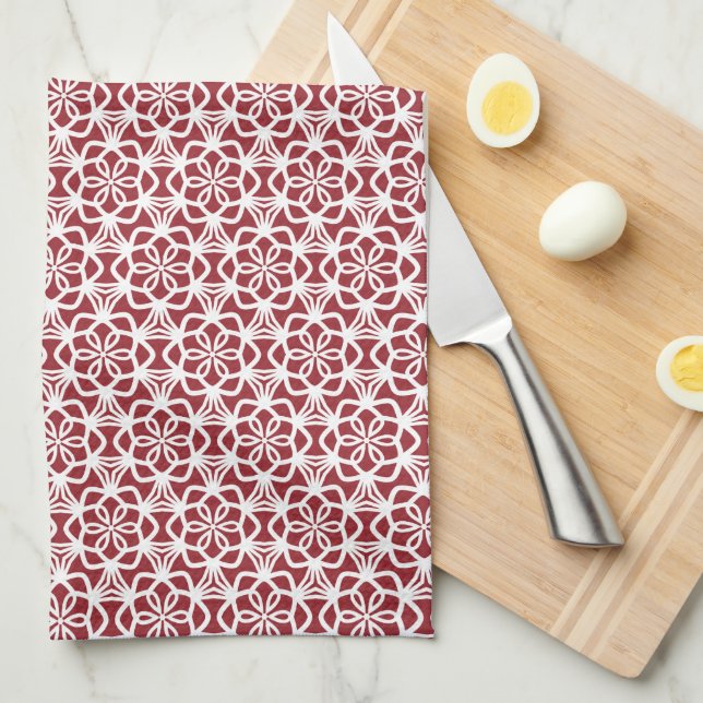Toalla de cocina de salón de copas de copos de nie (Doblado Cuarto)