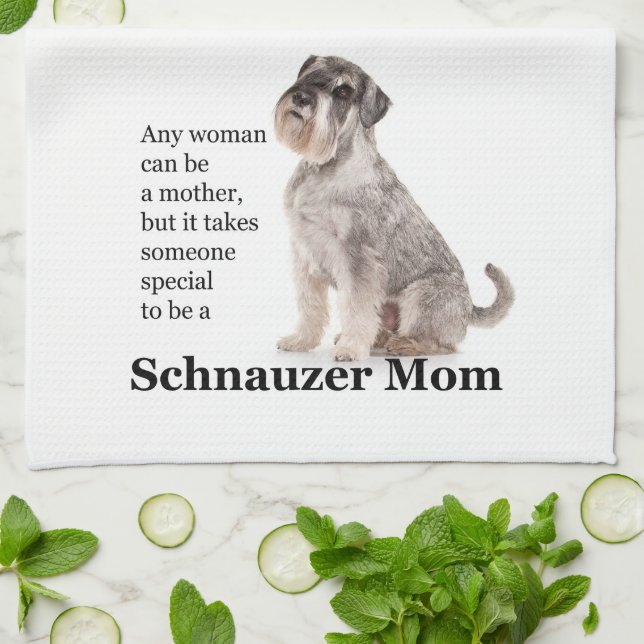 Toalla de cocina de Schnauzer Mom (Doblado)