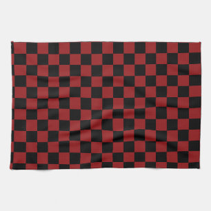 Toalla de cocina de seda roja