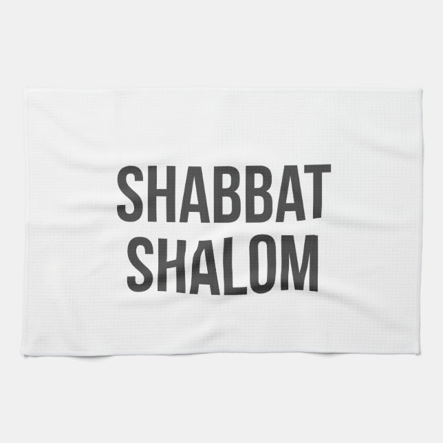 Toalla de cocina de Shabbat Shalom (Horizontal)