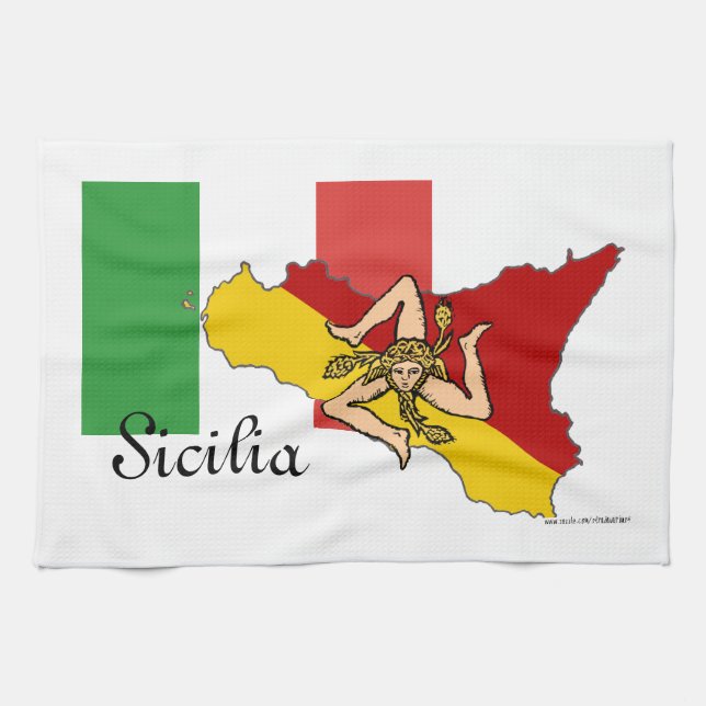 Toalla de cocina de Sicilia (Horizontal)