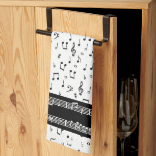 Toalla de cocina de símbolos musicales