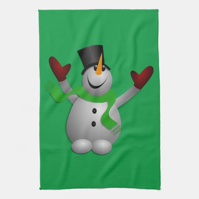 Toalla de cocina de Snowman (Vertical)