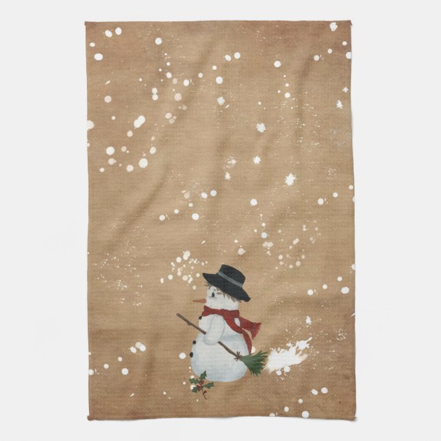 Toalla de cocina de Snowman country (Vertical)