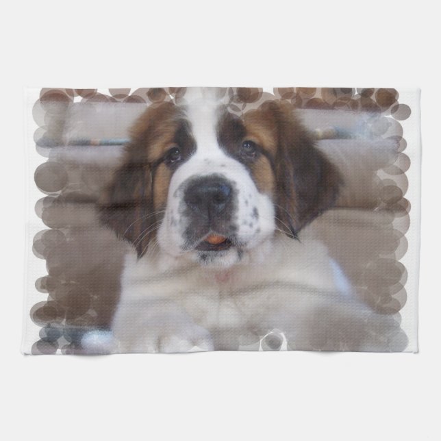Toalla de cocina de St Bernard (Horizontal)