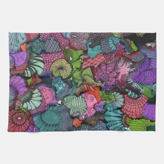 Toalla de cocina de Super Doodle (Horizontal)