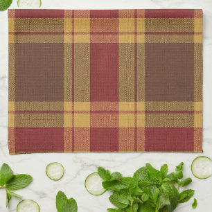 Toalla de cocina de tela de cuadros de otoño