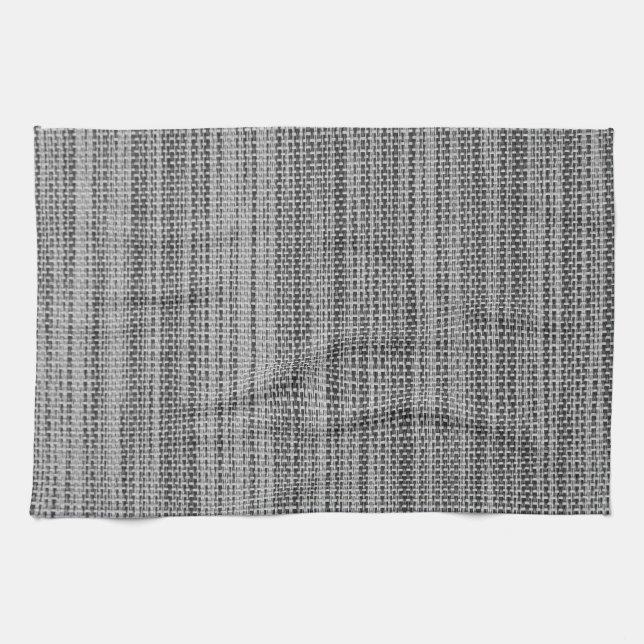 Toalla de cocina de tela de tela gris falsa (Horizontal)