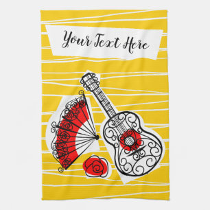 Toalla de cocina de texto para souvenirs españoles