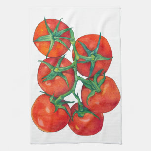 Toalla de cocina de tomates rojos