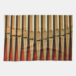 Toalla de cocina de tubos dorados