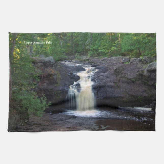 Toalla de cocina de Upper Amnicon Falls (Horizontal)