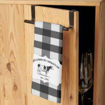 Toalla de cocina de vaca de la granja de búfalo ne