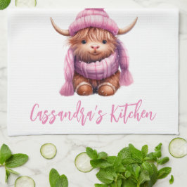 Toalla de Cocina de Vaca Rosa
