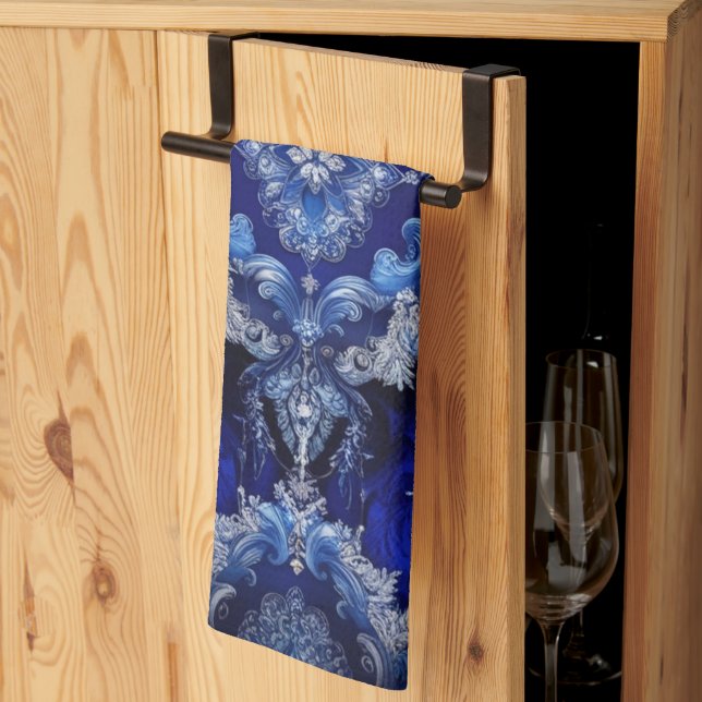 Toalla de cocina de vacaciones con adornos decorat (Pliegue de tercios)