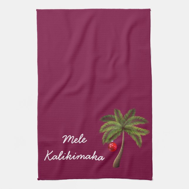 Toalla de cocina de vacaciones-Mele Kalikimaka (Vertical)