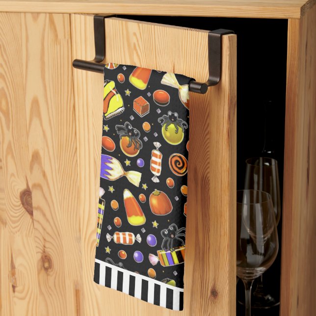 Toalla de cocina decoración de Halloween (Pliegue de tercios)